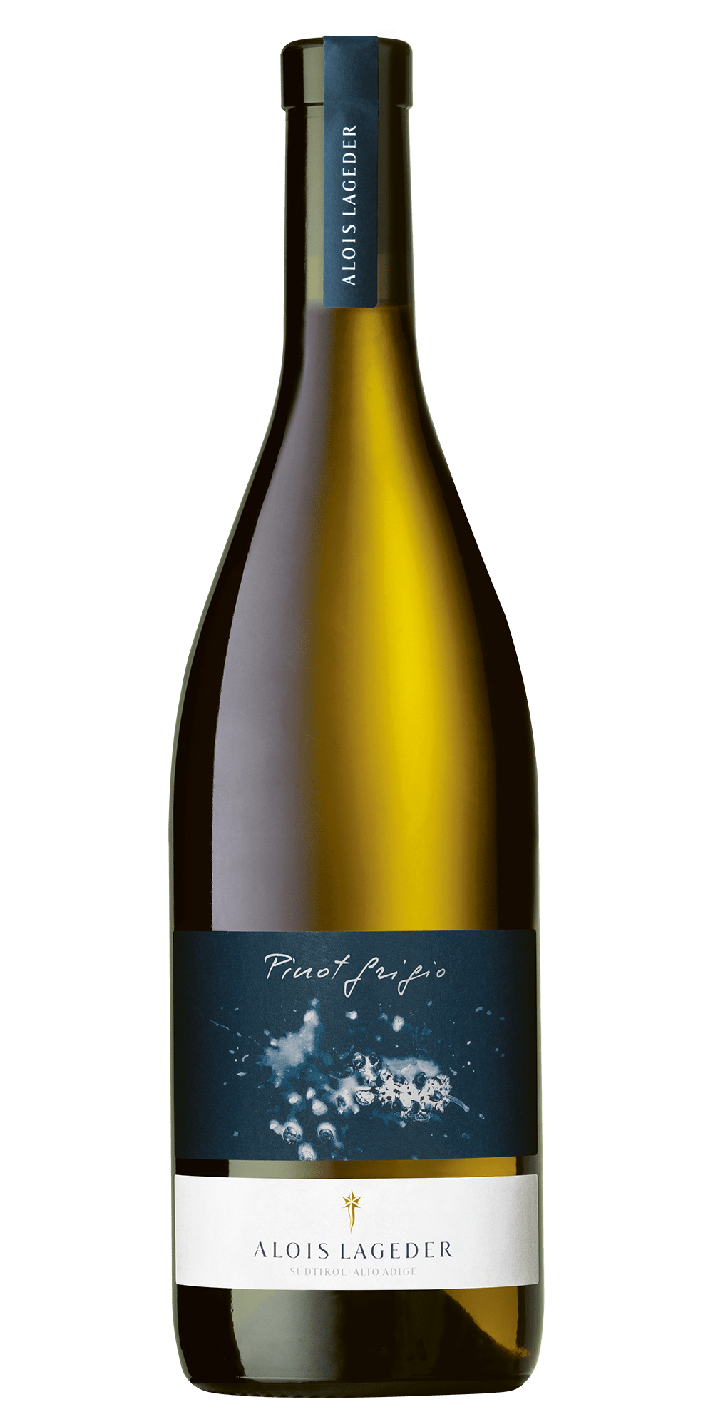 Domaine Saint Felix Blanc Cuvée Pierre Martin De smaaksensatie Verfrissende, levendige, aromatische (citrusfruit), mondvullende witte wijn met een hint van ziltige mineraliteit en een hoog ‘yammieyammie’-gehalte. Belangrijke kenmerken van deze wijn Soort druif: Sauvignon Blanc, Vermentino Gelegenheid voor deze wijn Op de boot, in de tuin, op het terras of bij een lichte lunch. Voor de avonturiers probeer hem eens bij Sushi, loempia's of dim sum. Herkomst van Domaine Saint Felix Blanc Cuvée Pierre Martin De Languedoc is het grootste wijnbouwgebied van Frankrijk. In de jaren 70 van de vorige eeuw werd hier veel wijn gemaakt van matig karakter, met name voor de Franse markt. Met de sterke afname van de afzet in Frankrijk moest de regio zichzelf opnieuw uitvinden, en dat deed ze! Nu wordt er veel wijn van prima tot hoog niveau gemaakt, op moderne wijze en met moderne inzichten. De regio strekt zich uit langs de Middellandse Zeekust van Frankrijk, grofweg tussen Montpellier en de Spaanse grens. Vrijwel nergens liggen de wijngaarden dieper dan 50 km het binnenland in.lageder Pinot Grigio